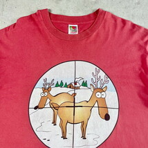 90年代 all of the other reindeer used to laugh and call him names トナカイ キャラクター Tシャツ メンズXL_画像3