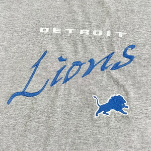 USA製 90年代 NFL デトロイトライオンズ Detroit Lions チームロゴ刺繍 Tシャツ メンズM