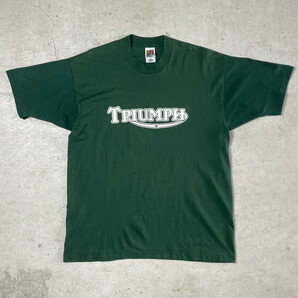 90年代 TRIUMPH トライアンフ ツートンカラー ロゴプリント Tシャツ メンズXLの画像2