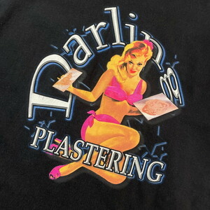 Darling PLASTERING 企業 アドバタイジング バックプリントTシャツ メンズXL