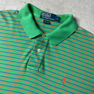 Polo by Ralph Lauren オールドラルフローレン 天竺 ボーダー ポロシャツ メンズL