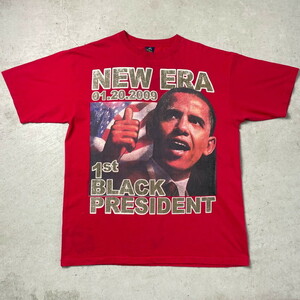 00年代 Obama バラク・オバマ PRESIDENT アメリカ 大統領 ビッグプリント Tシャツ メンズ2XL相当