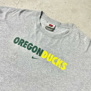 00年代 NIKE TEAM ナイキ オレゴン・ダックス カレッジ チームロゴ Tシャツ メンズ2XL