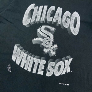 90年代 USA製 MLB CHICAGO WHITE SOX チームロゴ プリントTシャツ メンズXL