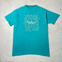 90年代 USA製 FISHER'S POPCORN ポップコーン 企業ロゴ アドバタイジング バックプリントTシャツ メンズ2XL_画像2