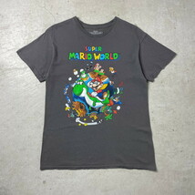 SUPER MARIO WORLD スーパーマリオ NINTENDO 任天堂 ゲーム キャラクタープリントTシャツ メンズM_画像2