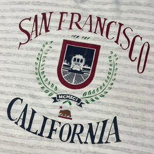 90年代 USA製 SAN FRANCISCO スーベニア プリント ボーダーTシャツ メンズL