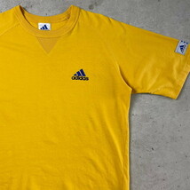 00年代 adidas アディダス パフォーマンスロゴ ワンポイントロゴ刺繍 Tシャツ メンズXL相当_画像3