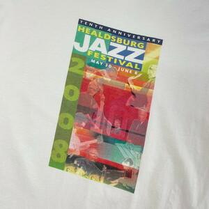 00年代 HEALDSBURG JAZZ FESTIVAL 2008 フェス アート プリント Tシャツ メンズL