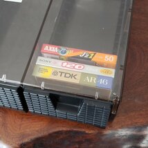 カセットテープ 収納ケース 45本収納可能 引き出し CASSETTE CABUNET ラック レトロ 昭和 インテリア カセットラック 傷あり 【100a1690】_画像4