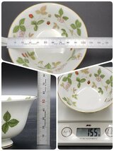 人気！ウェッジウッド WEDGWOOD カップ＆ソーサー 2客 ワイルドストロベリー ティータイム 箱入り 可愛い 金縁 美品 紅茶 カフェ【100z42】_画像7