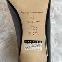 GUILD JACOMO GALLERY ギルドジャコモギャラリー ヒールパンプス 日本製 エナメル ブラック 23cm_画像9