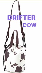 DRIFTER DRAW STRING POUCH COW PRINT ドリフター ポーチ カウ 牛柄