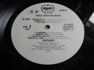 【LP】バッドフィンガー(EAP80511東芝音工APPLE1973年WLP白見本MAGIC CHRISTIAN MUSIC/BADFINGER/ROCK NOW)