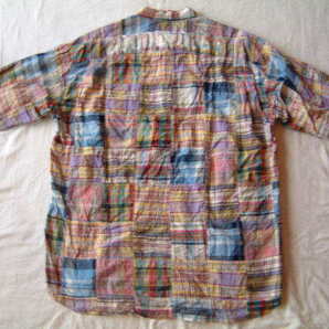 GOODENOUGH 背ロゴプルオーバーパッチワークシャツ M(グッドイナフ)の画像3