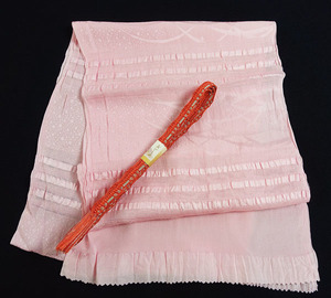 新品 未使用 夏物 帯締め 紋紗織 横段膨れ織 帯揚げ２点セット 正絹 10675