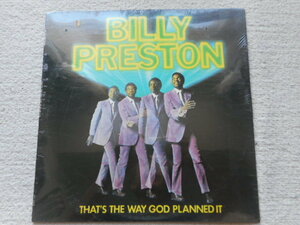 ビリー・プレストン/BILLY PRESTON"THAT'S THE WAY GOD PLANNED IT"結構レアなUSA盤新品未開封SEALEDアップル盤LP ！