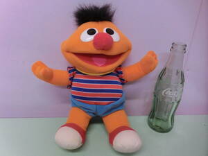 セサミストリート◆アーニー ビンテージ ぬいぐるみ 人形 30cm◆SESAME STREET Ernie Vintage stuffed animal toy Plush ジムヘンソン