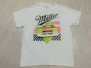 ミラー Miller Tシャツ BEER USA HIGH LIFE レーシングカー アメリカ ビンテージ 企業物 アドバタイジング ビール 車 LA JUNK FOOD