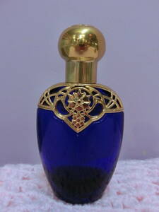 AVON エイボン◆ビンテージ 青いボトル 香水瓶 パフューム コロン ガラス 容器 ゴールド Vintage Perfume Bottle 化粧品 アンティーク