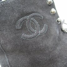 CHANEL シャネル ブーツ ショートブーツ ブラック系 スウェード 中古 レディース_画像10