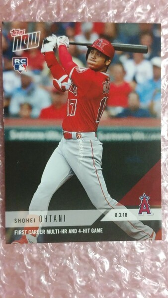 送料込即決 2018 Topps Now ＃553 Shohei Ohtani 大谷翔平 MLB初マルチホームラン記念 24時間限定発行カード トップスナウ 英語版