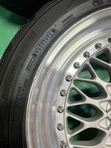 当時物！美品！ BBS RS264 17インチ 5穴 PCD114.3 7J オフセット45 ハブ径60㎜ タイヤ・ホイール4本セット RS GERMANY メッシュ_画像6