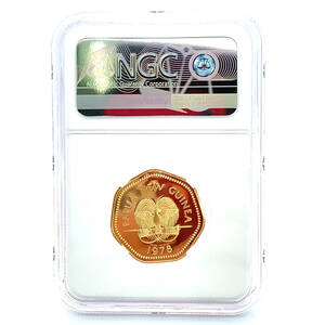 準最高鑑定 1978 パプアニューギニア トリバネチョウ 100キナ金貨 9.5g K21.6 NGC PF 69 イエローゴールド コイン GOLD コレクション