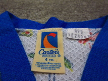 ビンテージ70's●Carter'sキッズスニーカー総柄パジャマセットsize 4YR●230731c5-k-stup 1970s子供服セットアップツーピース_画像3