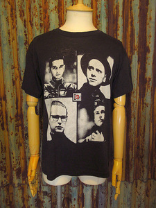 ビンテージ80’s●DEPECHE MODE 1988年ツアーTシャツ黒size L●230709j1-m-tsh-bn古着1980sバンド