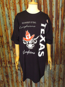 ビンテージ90’s●DEADSTOCK TEXAS発泡プリントTシャツ黒size XXL●230716j6-m-tsh-ot古着1990sデッドストックシングルステッチ