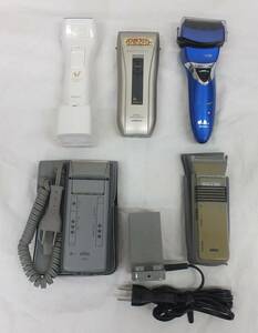 【中古シェーバージャンク5点まとめ売り】★BRAUN 5313★BRAUN BS5595★HITACHI RM-LF423★HITACHI RMK-X13★National ES178