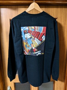 未使用美品 ROOPTOKYO×msy. コラボ ロングスリーブ Tシャツ ユニセックス ビッグシルエット スケート M バックプリント ループトーキョー