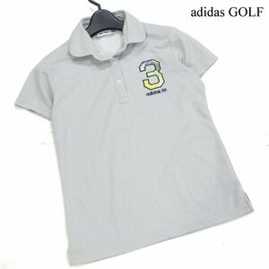 adidas GOLF アディダス ゴルフ 春夏 吸汗速乾♪ ナンバリング 半袖 ポロシャツ Sz.S/P　レディース グレー　K3T00119_7#A