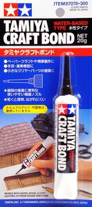 078 クラフトボンド 20g 接着剤 タミヤ 情景製作やペーパークラフトに発泡スチロールにも最適な水性ボンド iyasaka