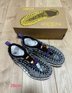 サンダル キーン KEEN ユニークスニーク グレー/ブラック 1022386