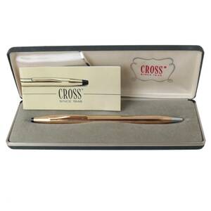 【中古】 CROSS クロス ボールペン 1/20 14KT ROLLED GOLD 旧ロゴ 青インク ゴールド NT ABランク