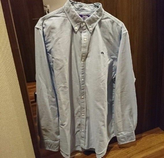 ノースフェイス × ナナミカ オックスフォードシャツ クールマックス素材 速乾 長袖シャツ ボタンダウンシャツ