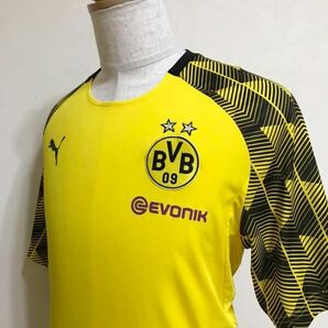 PUMA Borussia Dortmund プーマ ボルジア ドルトムント プラクティスシャツ ウェア トップス トレーニング 練習着 USサイズXL 半袖 黄色の画像7