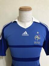 adidas アディダス サッカー フランス代表 2008〜2009 ホーム ユニフォーム トップス サイズL 半袖 ブルー 686872 クライムクール_画像3