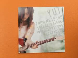 ■YUI ジャケット・トレーディングカード FROM ME TO YOU