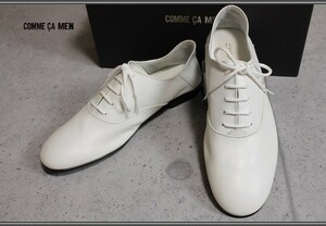  unused Comme Ca men fine quality leather slip-on shoes 25 white / regular price 2.8 ten thousand jpy /COMME CA MEN/ shoes / shoes 