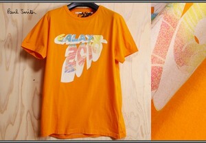 新品 ポールスミス PSST! プリント TシャツL橙 定価1.1万円/Paul smith