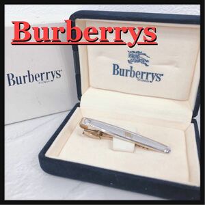 ☆Burberrys☆ バーバリーズ ネクタイピン タイピン シルバー ゴールド ロゴマーク メンズアクセサリー 収納ケース 箱付き メンズ 送料無料