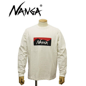 NANGA (ナンガ) NW2311-1G206 ECO HYBRID BOX LOGO L/S TEE エコハイブリッド ボックスロゴ ロングスリーブ Tシャツ WHITE M N004
