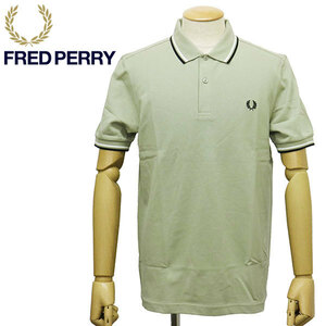 FRED PERRY ( Fred Perry ) M3600 TWIN TIPPED FRED PERRY SHIRT tip line polo-shirt FP518 R74SGRSS/SNWHT/BLK L