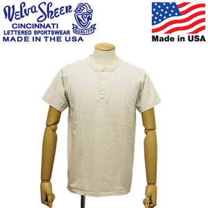 Velva Sheen (ベルバシーン) 161007 SS HENLEY TEE ヘンリーネック 半袖Tシャツ アメリカ製 VLVS017 OATMEAL XL