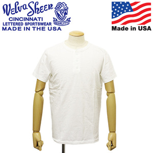 Velva Sheen (ベルバシーン) 161007 SS HENLEY TEE ヘンリーネック 半袖Tシャツ アメリカ製 VLVS017 WHITE S