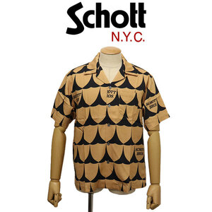 Schott (ショット) 3123012 HAWAIIAN SHIRT PERFECTO SHIRT ハワイアンシャツ パーフェクト 170(67)GOLD L