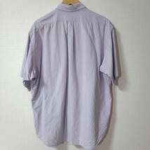 90s ポロ ラルフローレン Big Shirt ビッグ シャツ ビッグポロ オックスフォード ボタンダウン シャツ 半袖 パープル マルチポニー刺繍ロゴ_画像2